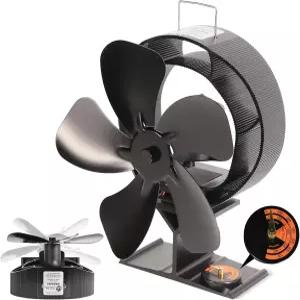 통나무 버너 나무 화덕을 위한 텐코스이요 진동 열 구동 팬 5 블레이드 190 CFM 벽난로 따뜻한 공기 순환