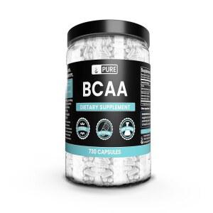 순수 오리지널 성분 BCAA (730 캡슐) 마그네슘 또는 쌀 필러 없음, 항상 순수, 실험실 검증 완료