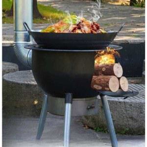 바베큐 가마솥 소형 숯불 일체형 장작 캠핑 스 시골 드럼통화덕 가방 캠핑장