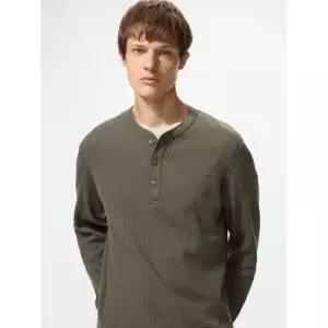 유니클로 UNIQLO 와플헨리넥T(긴팔)