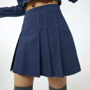 [미쏘] 데님라이크 미니 플리츠 스커트 (MIWWHD418C-T)