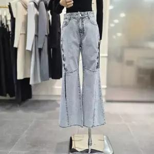 [에고이스트]레이스업 포인트 와이드 데님 팬츠 ES2DP861LG_CA