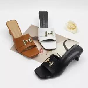 [엄지척]H 386ZRF05 슬리퍼 123818 여성 뮬 털슬리퍼 여성샌들 통굽 블