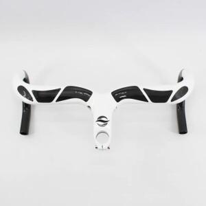 자전거핸들바 MTB 갈매기 드롭바 높이조절 일체형 카본 흰색 전체 탄소 자전거 핸들바 컴퓨터 스텐트 구멍