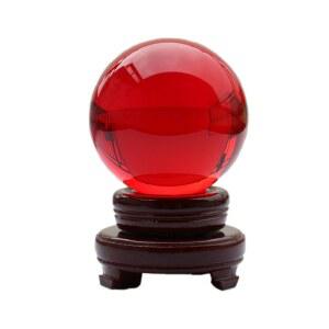 수정구 레드 수정 유리구슬 받침대 소품 수정구슬 점성술 빅사이즈 버블볼4CM K9 촬영