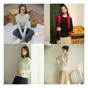 키스해링 26SS 텐셀 러플 긴팔티 4종1169456