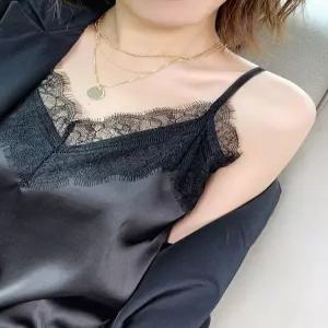 이너웨어 레이스 민소매 나시 V라인 여성이너 부드러운 캐미솔