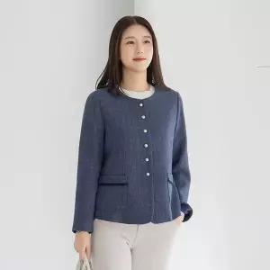 엄마옷 마담4060 무광실버버튼트위드자켓 중년여성 데일리 자켓 -RJK2602018-