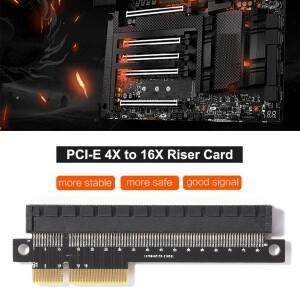 데스크탑 컴퓨터 PCI-E 4X ~ 16X 어댑터 카드 PCI-Express 남성-여성 포트 비디오 그래픽 라이저 변환기