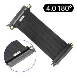 20CM PCI-E 3.0 4.0 X16 라이저 케이블 비디오 카드 EMI 차폐 고속 플렉시블 연장선 Express Gen 4 GPU