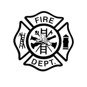 [미국배송] 화이트 파이어 뎁트 몰타 크로스 스티커(소방관 부서 로고)