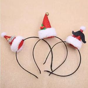 [OPK] 크리스마스 산타 고깔 머리띠 파티 헤어밴드