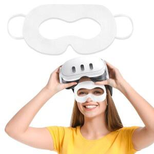 [미국배송] FUYHAHA VR 페이스 커버 일회용 위생 마스크 패드 인터페이스 메타 디바이스 3/3S/2 액세서리 애플호환 VISION PRO(세트 50 흰색)