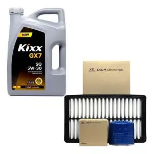 아반떼AD 가솔린 엔진오일 킥스 GX7 5W30 4리터 순정 오일필터 에어필터
