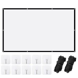 프로젝터 화면 16 9 크리즈 홈 시어터 접이식 프로젝션 60 72 84 100 120 150 84인치 두께