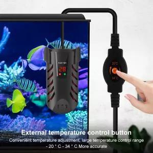 봉히터 온수히터 물데우기 수족관 수중 히터 디지털 디스플레이 어항 온도 조절기 듀얼 프로브 조절