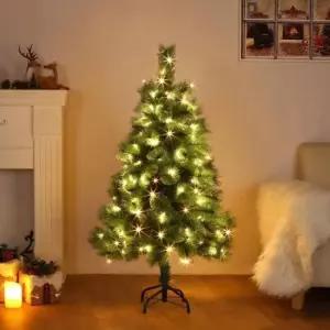 츄리전구세트 솔잎 트리 + LED전구 100구 웜색 120cm 세트