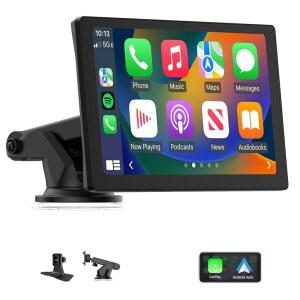 1080P 백업 카메라가 스페달 9인치 무선 카플레이 안드로이드 오토 화면 미러 링크가 휴대용 카 스테레오 내비게이션 블루투스 AUX FM