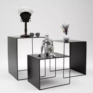 스텐 전시다이 소품 진열대 촬영소품 가방 오브제 모던 테이블 의류 전시대 매장