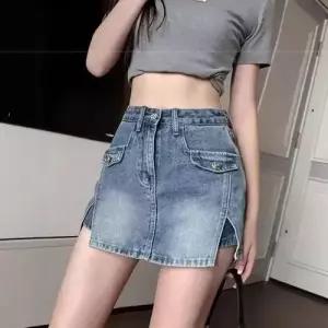 팬츠 여자 청반바지 청바지 하이웨스트 춘추 반바지 트렌드 빅사이즈 와이드 admr3