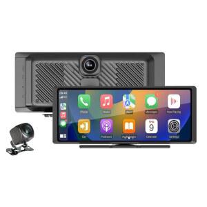 자동차용 카플레이 화면 안드로이드 오토 멀티미디어 플레이어 4K 대시캠과 1080P 후방 카메라 미러 링크 차량용 카 오디오 수신기 126인치