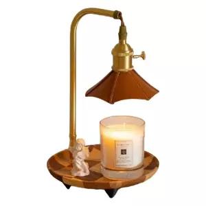 무선 캔들워머 우드 스탠드 구리 등 원형 받침대 수면 램프 인테리어