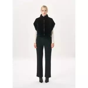 [롯데백화점]진도모피 플럭밍크 크롭 베스트 (CFV013)