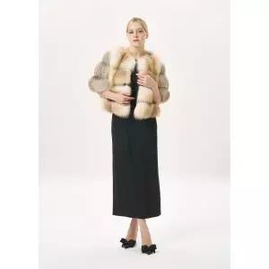 [롯데백화점]진도모피 반소매 폭스 자켓 (CAJ003)