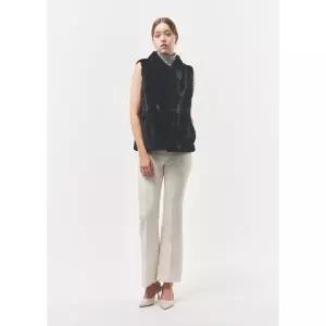 [롯데백화점]진도모피 밴드카라 밍크 베스트 (JMVP14)