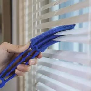 청소솔 블라인드 먼지제거 에어컨 창틀 틈새 극세사 브러쉬 블루 핸디형