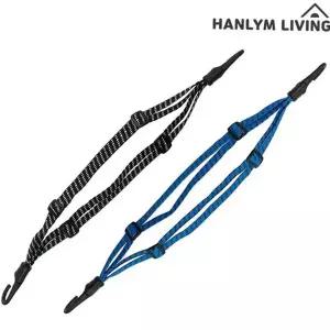 버클 조절 로프 다용도 플라스틱 신축성 이중 탄성 로프 고정 오토바이 자전거 스트랩 루프랙 차량용 운반