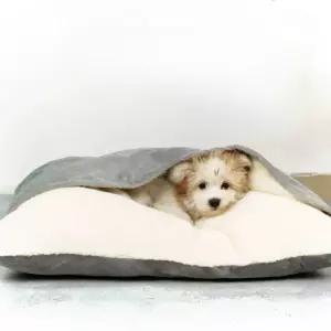 강아지 침낭 반려견 보온 쿠션 캠핑용 따뜻한 담요 중형 대형 세탁