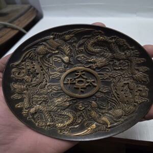 용무리 아주 무거운 적동 환 (좌대포함) 지름13cm 무게504g 단초마을 골동품/수집품/도자기