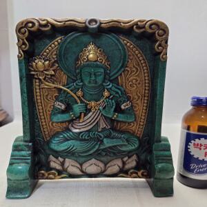 티벳 청자사 관세음 반야심경 자사석판 높이24cm 무게1.1kg 단초마을 골동품/수집품/도자기