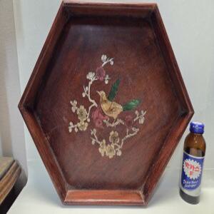 티크목 골동 자개장식 쟁반 길이37cm 무게726g 단초마을 골동품/수집품/도자기