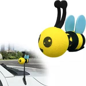 Rdxcv 비 카 안테나 토퍼 해피 EVA 폼 자동차용 볼 대부분의 차량을 위한 귀여운 범블 에어리얼 외관