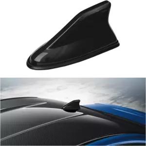 어게니 카 샤크 핀 안테나 커버 접착 테이프 베이스가 있는 슈퍼 기능성 AM/FM 라디오 신호 루프 에어리얼