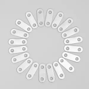 [제이프로젝]경첩 꺽쇠 자석철물류 영달철물 일자 평철 20p 보강 가구경첩 철판아대 가구리폼 l