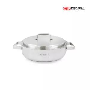 한일스텐레스 에테르 IH인덕션 통5중 무연마제 304스텐 전골냄비 24cm