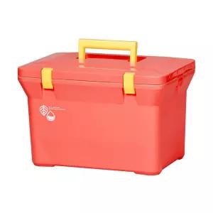 신와 비비드 아이스박스 + 스티커 세트, 오렌지, 15L