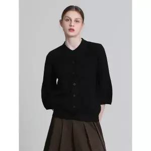 [하프클럽/보니스팍스]소매 볼륨 카라 가디건 (택가격 99000원)