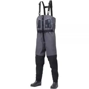 다이와 낚시 웨이더 낚시복 가슴장화 DAIWA 타이트 핏 솔트 블레스 짚 SW-4502B-T 펠트 스파이크 솔 블랙 S