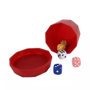 주사위 보관 컵 게임용 액세서리 레드 컬러