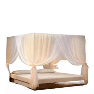 접이식 싱글침대 레이스 모기장 인테리어 커튼 캐노피