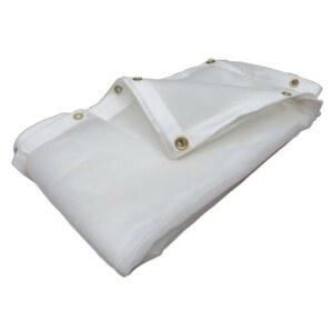 (흰색) 초강력 메쉬 방수포 그물 돛 태양 그늘막 및 울타리 스크린 파티오 캐노피 커버(10' x 10') 완성 9.6 X 9'.6