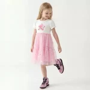 [아트박스]/프리미에팜 캐치! 티니핑 여아용 반소매 핑크 레이스 샤 원피스