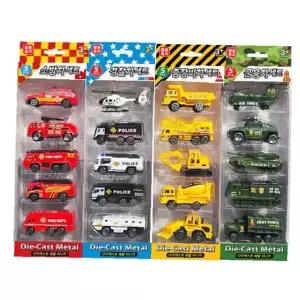 미니 합금 긴급차량 모형 소방차 경찰차 구급차 어린이 선물 완구 세트