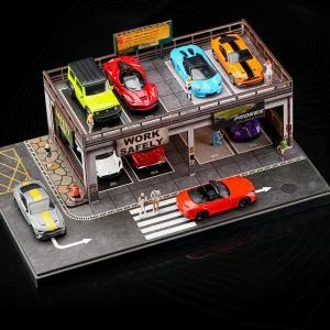 2층 주차장 작업장 미니어처 도시 거리 방진버전 랜덤차량