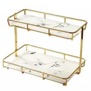 2단 선반 정리대 네일 트레이 향수진열대 화장대꾸미기 정리함 보관함 수납