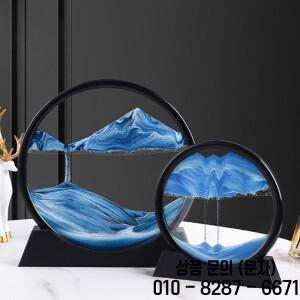 3D 유리 움직이는 모래 예술 풍경 디스플레이 흐르는 액자 그림 홈 데코 선물용
